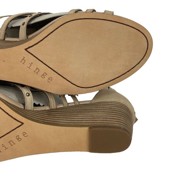Hinge - Women's Sz 10(M) Beige/Blush Nubuck - Leather - HGNOLAN-LEA - New w/Box! - Picture 10 of 12